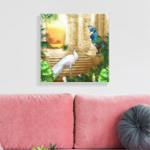 Golden Peacock Temple Dreams Collectie Canvas Afdruk (Insitu (Woonkamer))
