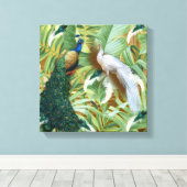Golden Peacock Temple Dreams Collectie Canvas Afdruk (Insitu (Houten vloer))