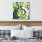 Golden Peacock Temple Dreams Collectie Canvas Afdruk (Insitu (Slaapkamer))