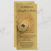 Golden Peacock Trouwprogramma Programmakaart (Voorkant / Achterkant)