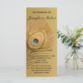 Golden Peacock Trouwprogramma Programmakaart (Staand voorkant)