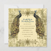 Golden Peacock -  uitnodiging tot weddenschap (Voorkant)