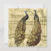 Golden Peacock -  uitnodiging tot weddenschap (Achterkant)