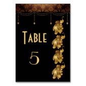 Golden Peacocks, oude Egyptische deco-bruiloft Kaart (Achterkant)