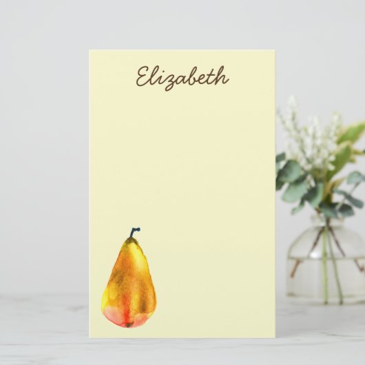 Golden Pear Fruit Briefpapier (Staand voorkant)