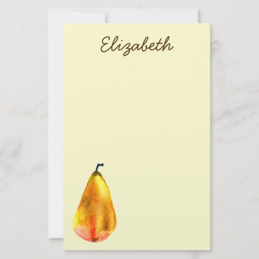 Golden Pear Fruit Briefpapier (Voorkant)