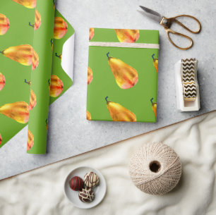 Golden Pear Fruit Cadeaupapier