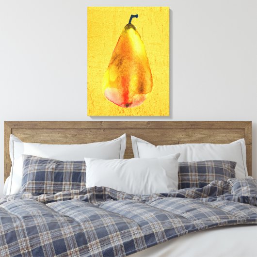 Golden Pear Fruit Canvas Afdruk (Insitu (Slaapkamer))