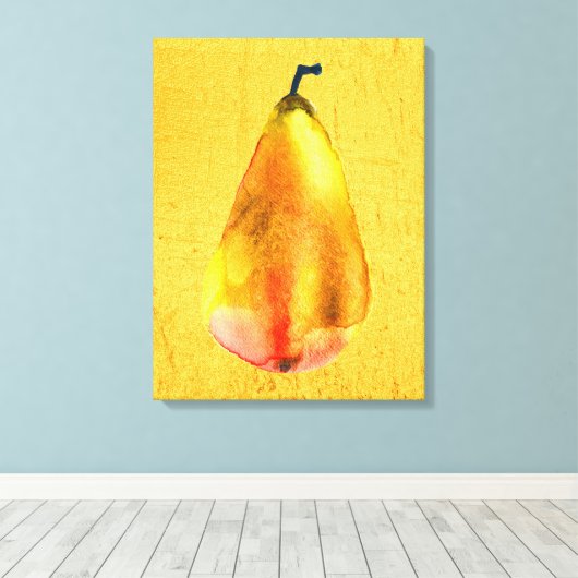 Golden Pear Fruit Canvas Afdruk (Insitu (Houten vloer))