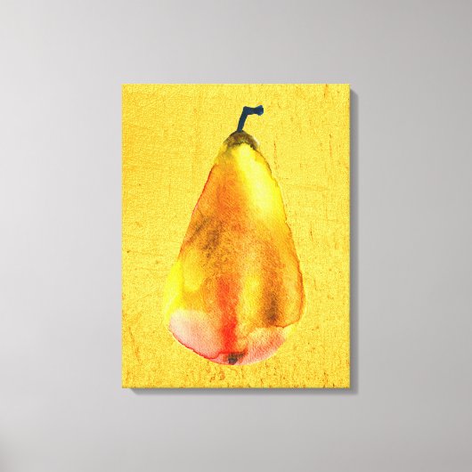 Golden Pear Fruit Canvas Afdruk (Voorkant)
