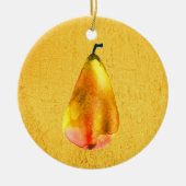 Golden Pear Fruit Keramisch Ornament (Voorkant)