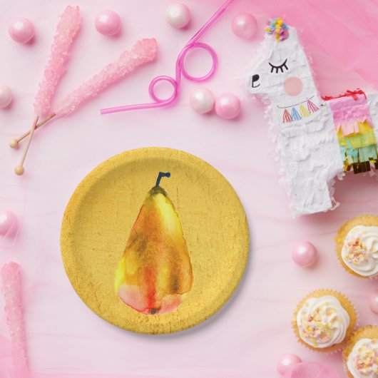 Golden Pear Papieren Bordje (Feest)