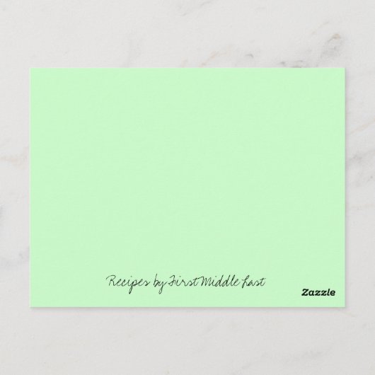 Golden pear Recipe Card Briefkaart (Achterkant)