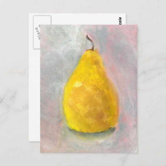 Golden Pear still Life Waterverf Briefkaart (Voorkant / Achterkant)