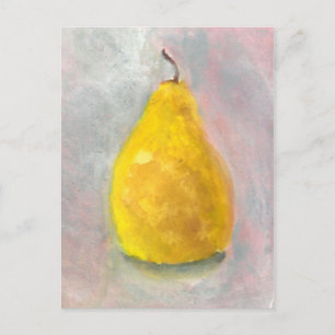 Golden Pear still Life Waterverf Briefkaart
