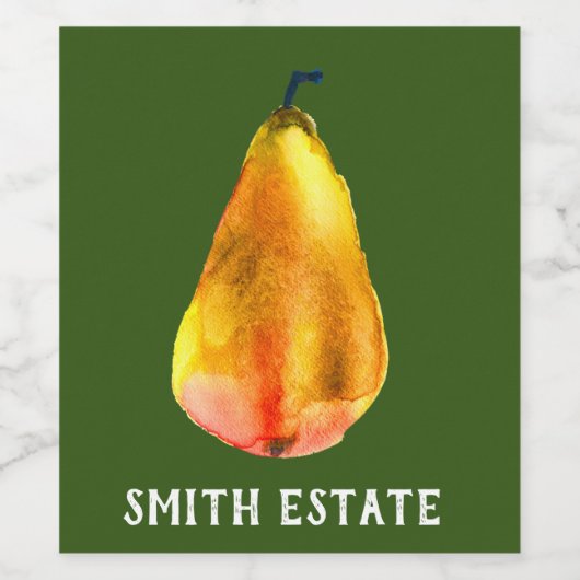 Golden Pear Wijn Etiket (Enkel label)