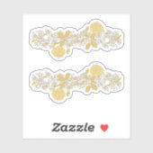 Golden Pearl Rozen Garland Sticker (Vel)