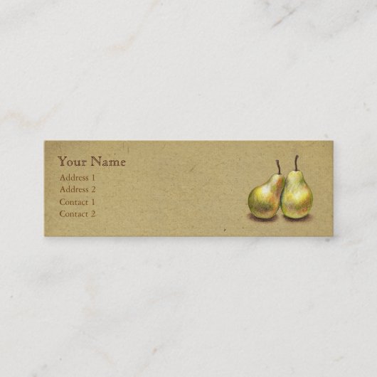  Golden Pears - Aangepaste kaart Mini Visitekaartje (Voorkant)
