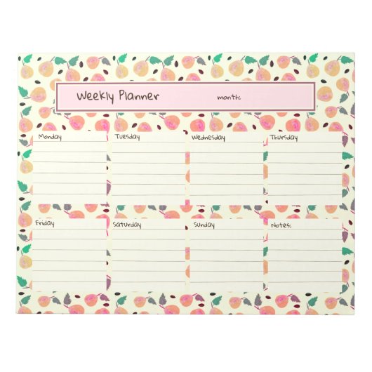 Golden Pears Collection Pink Planner Notitieblok (Voorkant)