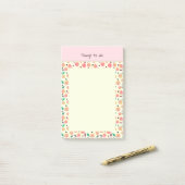 Golden Pears Collection Pink Post-it® Notes (Op bureau)