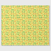 Golden Pears Collection Yellow Bright Cadeaupapier (Vlak)