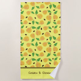 Golden Pears Collection Yellow Bright Strandlaken