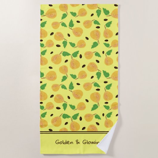 Golden Pears Collection Yellow Bright Strandlaken (Voorkant)