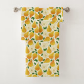 Golden Pears Pattern Bad Handdoek (Insitu)