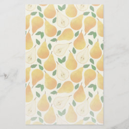 Golden Pears Pattern Briefpapier