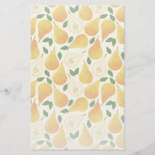 Golden Pears Pattern Briefpapier