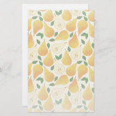 Golden Pears Pattern Briefpapier (Voorkant / Achterkant)