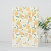 Golden Pears Pattern Briefpapier (Staand voorkant)