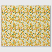 Golden Pears Pattern Cadeaupapier (Vlak)