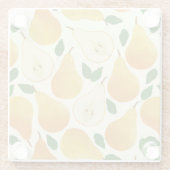 Golden Pears Pattern Glazen Onderzetter (Achterkant)