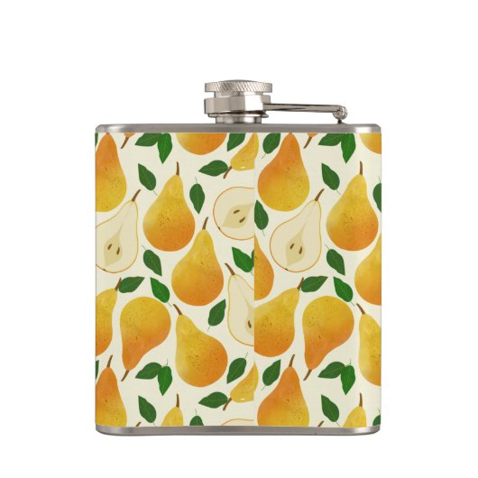 Golden Pears Pattern Heupfles (Achterkant)