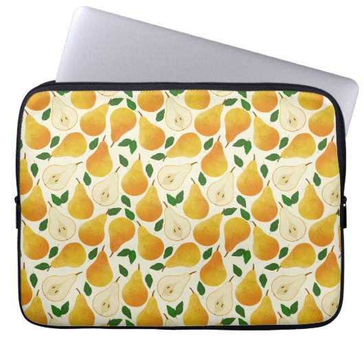 Golden Pears Pattern Laptop Sleeve (Voorkant)