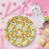 Golden Pears Pattern Papieren Bordje (Feest)