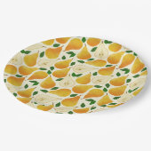 Golden Pears Pattern Papieren Bordje (Gekanteld)
