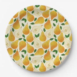 Golden Pears Pattern Papieren Bordje