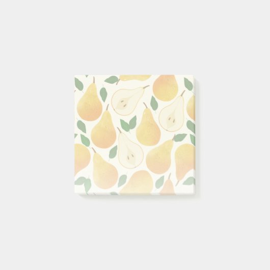 Golden Pears Pattern Post-it® Notes (Voorkant)