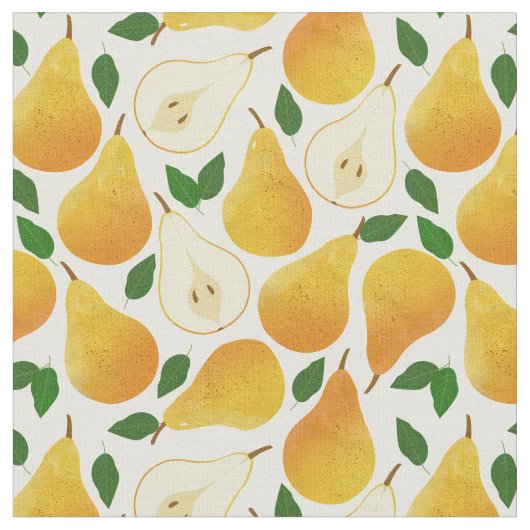 Golden Pears Pattern Stof (Close Up)
