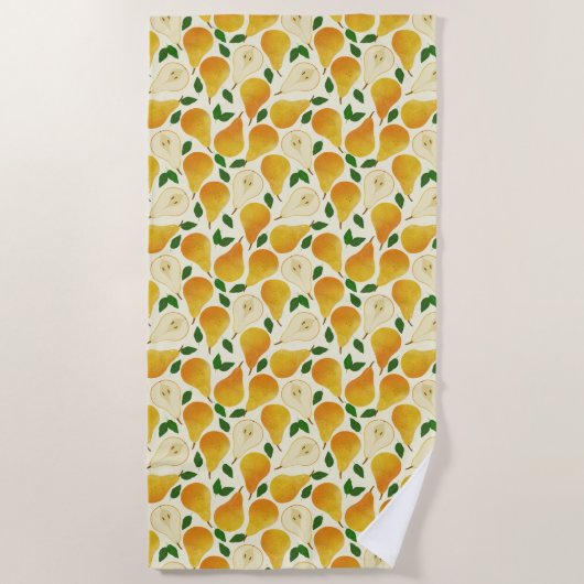 Golden Pears Pattern Strandlaken (Voorkant)