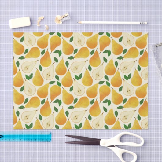 Golden Pears Pattern Tissuepapier (Craft)