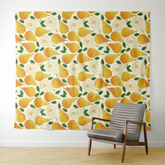Golden Pears Pattern Wandkleed (In Situ (horizontaal))
