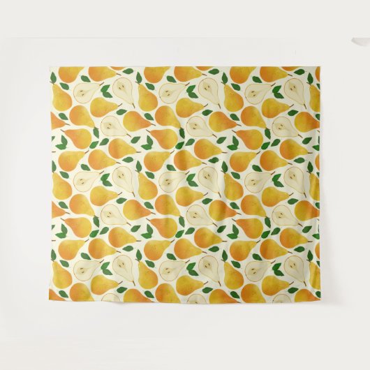 Golden Pears Pattern Wandkleed (Voorkant (horizontaal))