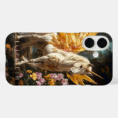 Golden Pegasus Floral Fantasy Fairy Paard Case-Mate iPhone Case (Achterkant (horizontaal))