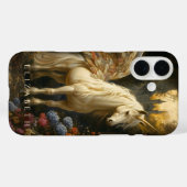 Golden Pegasus Floral Fantasy Horse Mad Girls Case-Mate iPhone Case (Achterkant (horizontaal))
