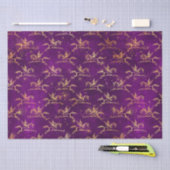 Golden Pegasus Sparkle Pattern on Regal Purple Tissuepapier (Craft)