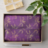 Golden Pegasus Sparkle Pattern on Regal Purple Tissuepapier (Geschenk)
