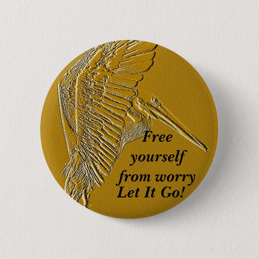 Golden Pelicans_ Ronde Button 5,7 Cm (Voorkant)